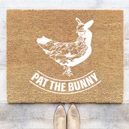 Discover pat the bunny chicken funny apparel Coir Doormats