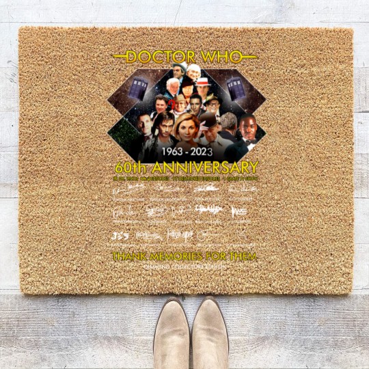 Discover Doctor Who 60th Anniversary Coir Doormats, Doctor Who Movie Coir Doormats
