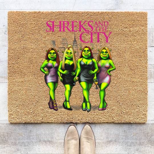 Discover Shreks And The City Coir Doormats, Shrek Funny Coir Doormats, Shrek Face Meme Coir Doormats