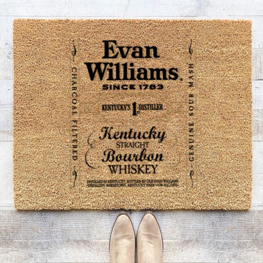 Discover Evan Williams Bourbon Whiskey Logo Coir Doormats