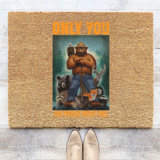 Discover smuky the bear - only you can prevent forest fires Classic Coir Doormats