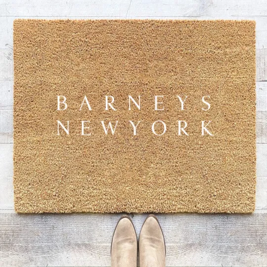 Discover Barneys New York Logo Coir Doormats