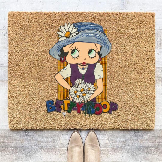 Discover 90s Betty Boop Daisy Flower Outfit Coir Doormats. Vintage 1994 Betty Boop