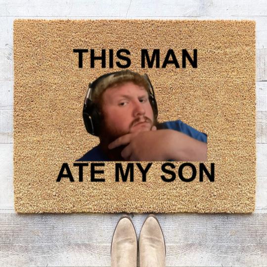 Discover Caseoh This man ate my son funny meme Coir Doormats