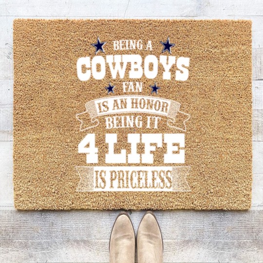 Discover Fathers Day Gift cowboy flag Football dallas fans Coir Doormats