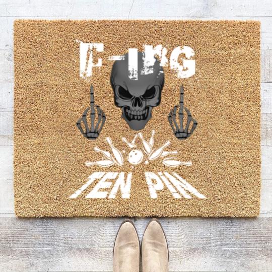 Discover Funny F-ing Ten Pin Bowling Sports Coir Doormats