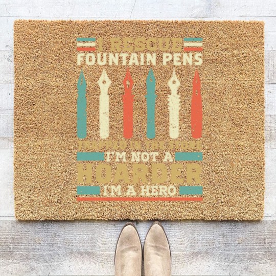 Discover Collectors Pens Ink Fountain Pen Collector Gifts Coir Doormats