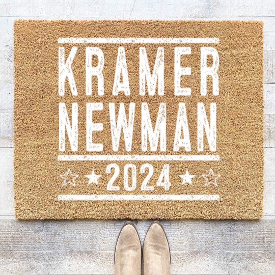 Discover Kramer Newman 2024 Election - funny fandom show humor gift Coir Doormats - XS-6XL - Adult Unisex Soft Coir Doormats