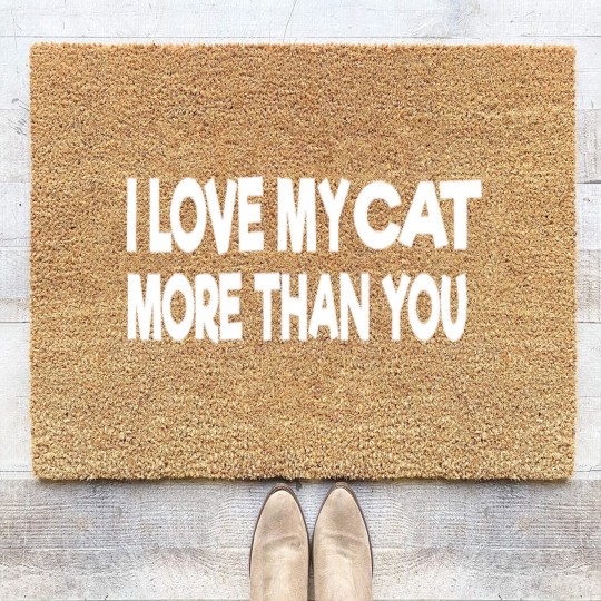 Discover i love my Cat more than you Coir Doormats