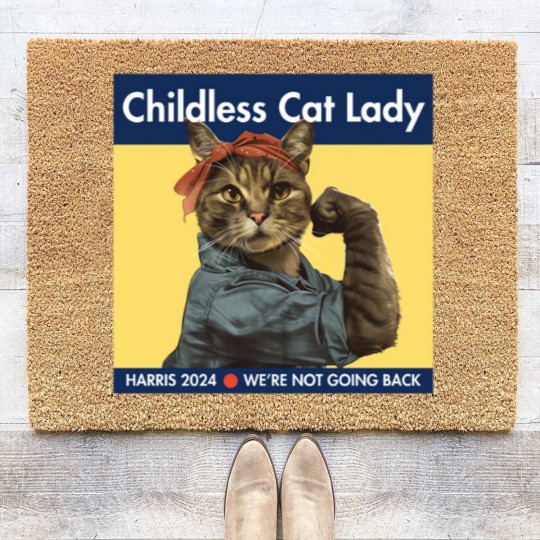Discover Childless Cat Lady - kamala 2024 - Childless Cat Lady - Coir Doormats