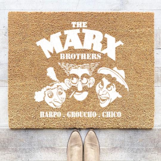 Discover The Marx Brothers fan - Harpo, Grouchom, Chico Coir Doormats