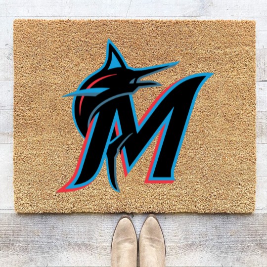 Discover The Miami Marlins Baseball Team Coir Doormats