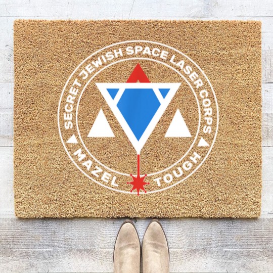 Discover Secret Jewish Space Laser Corps Coir Doormats