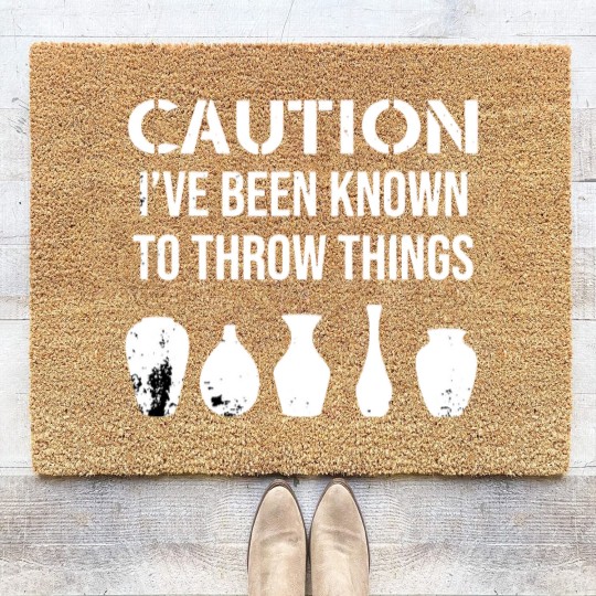 Discover Pottery Clay Ceramic Artist Ceramics Vintage Funny Pottery Coir Doormats