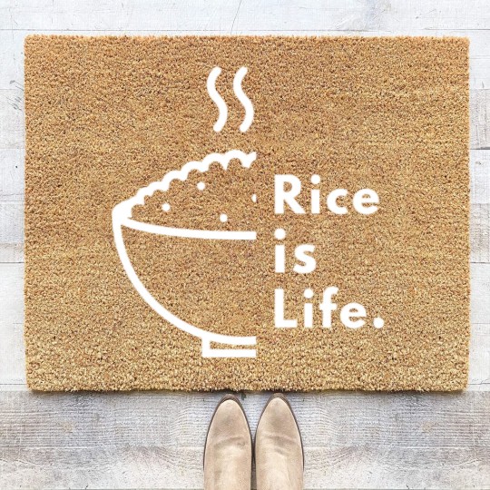 Discover Rice is Life. Tri-blend Coir Doormats