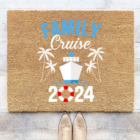 Discover Family cruise 2023 for cruising ship vacation Coir Doormats