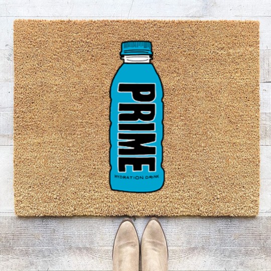 Discover KSI and Logan Paul Prime Hydration Drink blue raspberry Active Coir Doormats