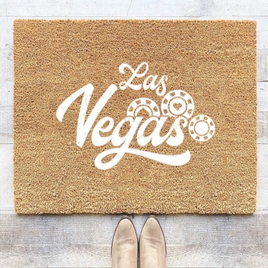 Discover Las Vegas Vintage Gambling Coir Doormats