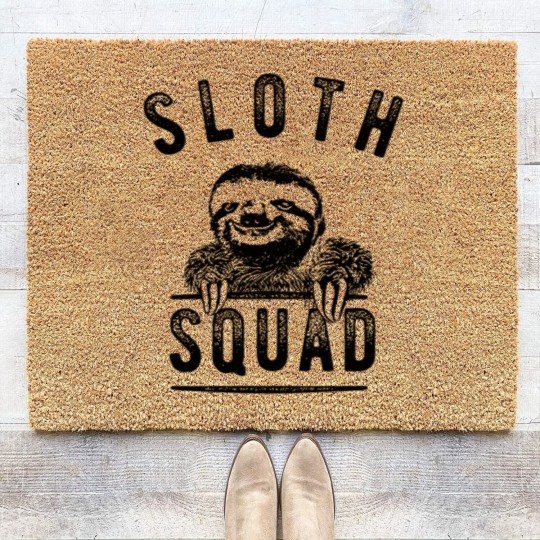 Discover Sloth Squad Coir Doormats. Sloth Coir Doormats. Sloth Gifts. Sloth Birthday