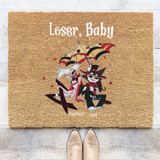 Discover Loser Baby Coir Doormats, Angel Dust & Husk Coir Doormats, Angel Dust Hazbin Hotel