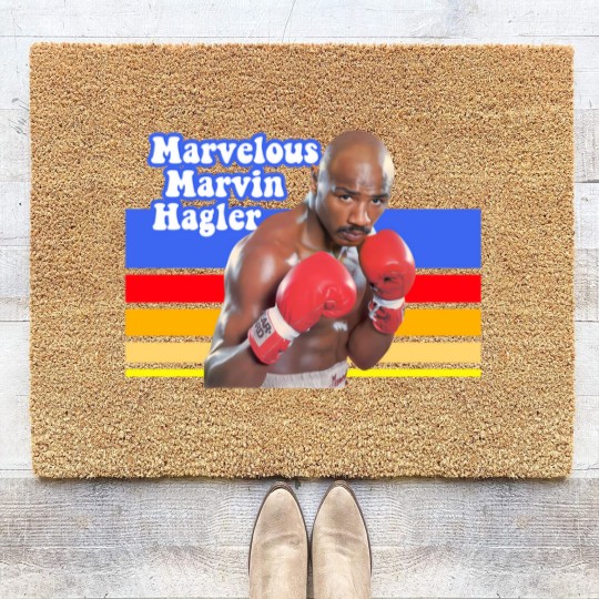 Discover Retro Marvelous Marvin Hagler Coir Doormats