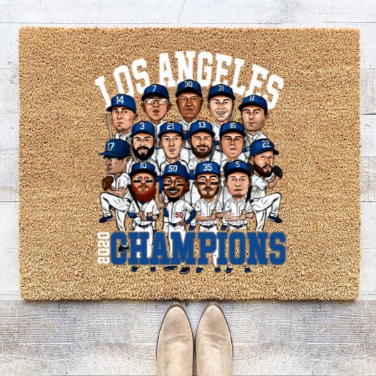 Discover Los Angeles Los Angeles champions 2020 forDodgers fans Coir Doormats