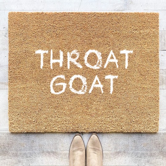 Discover Throat Goat Funny Adult themed Party Coir Doormats