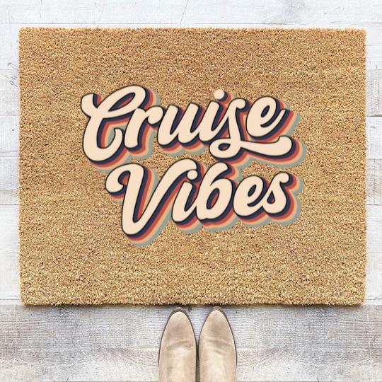 Discover Cruise Vibes Coir Doormats, Friends Summer Vacation Group Gift Coir Doormats, Cruise Coir Doormats