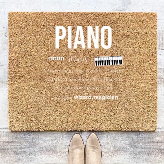Discover Piano Piano Music Gift Wings Digital Piano Coir Doormats