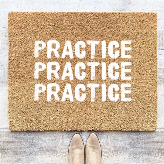 Discover Practice Practice Practice Coir Doormats