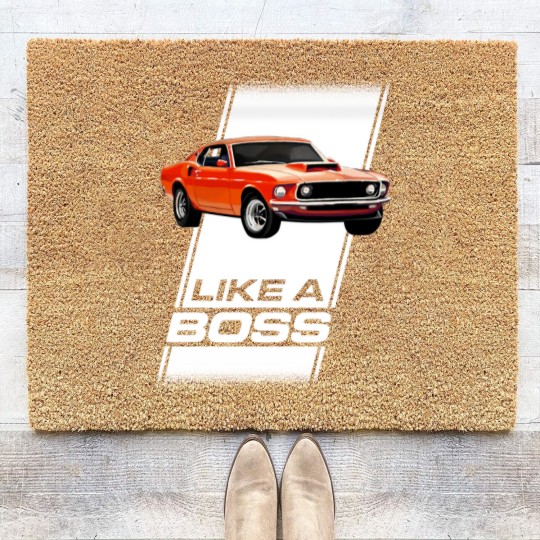 Discover 1969  boss 429   like a boss Coir Doormats