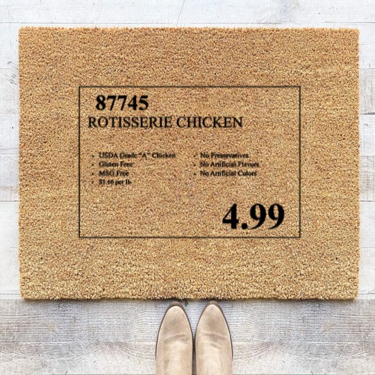 Discover Costco Rotisserie Chicken Price Tag  Coir Doormats