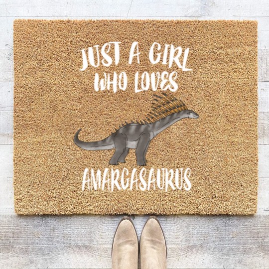 Discover Just A Girl Who Loves Amargasaurus Dinosaur Coir Doormats