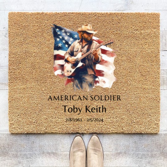 Discover Toby Keith American soldier Coir Doormats