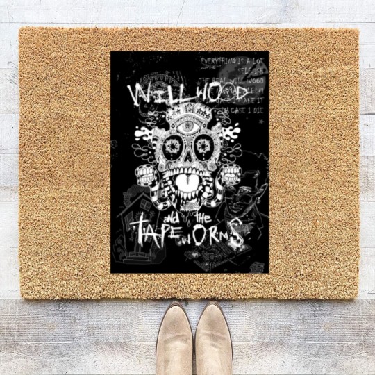 Discover Will Wood and The Tapeworms Artwork Design Coir Doormats