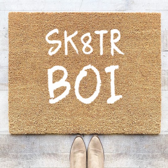 Discover Mens Skater Boi Sk8tr Boy  for Skateboard Riders Coir Doormats