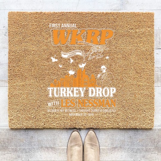 Discover Les Nessman Coir Doormats Funny Thanksgiving Movie Coir Doormats DMN Coir Doormats Black