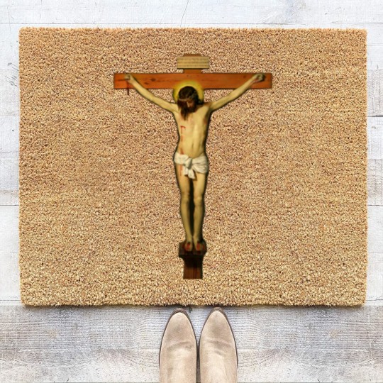 Discover Jesus Crucifix Passion of Christ Coir Doormats