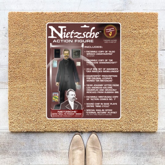 Discover Nietzsche Action Figure Coir Doormats