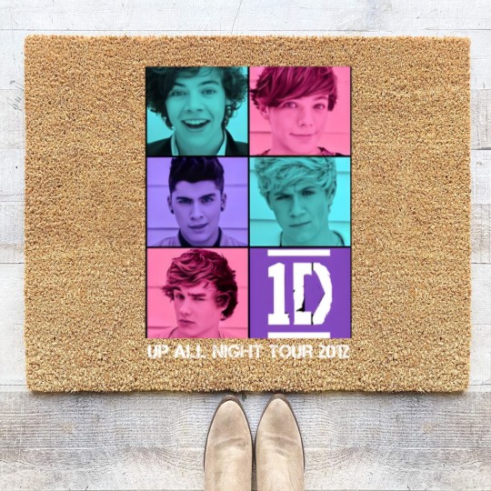 Discover Up All Night Tour 2012 Harry selfie One direction Coir Doormats Merch