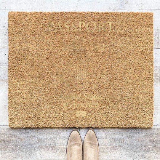 Discover United States of America Passport Vintage - United States - Coir Doormats
