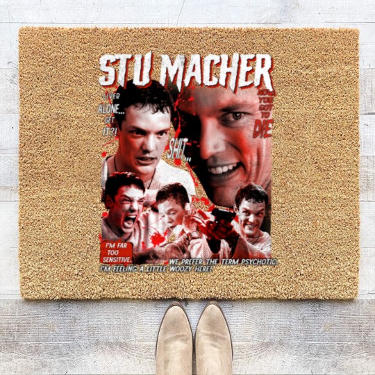 Discover Stuart Stu Macher Scream Movie Halloween Coir Doormats, Vintage Horror Movie Coir Doormats
