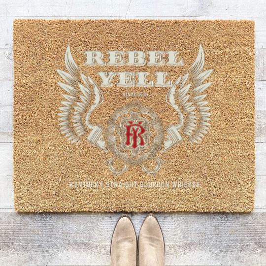 Discover Rebel Yell-Since 1849-Bourbon Whiskey-Logo Coir Doormats Coir Doormats