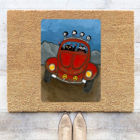 Discover Baja Cats Coir Doormats