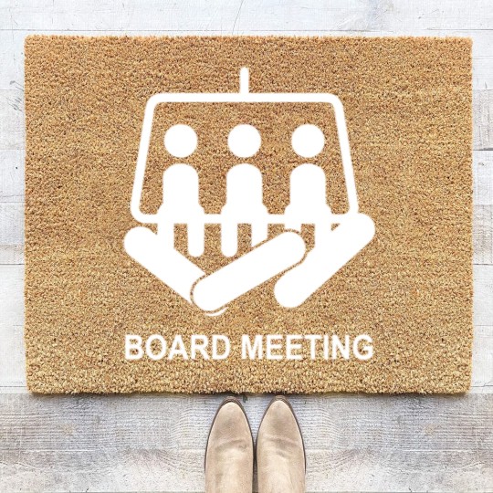 Discover Board Meeting Snowboard Gift Coir Doormats Coir Doormats