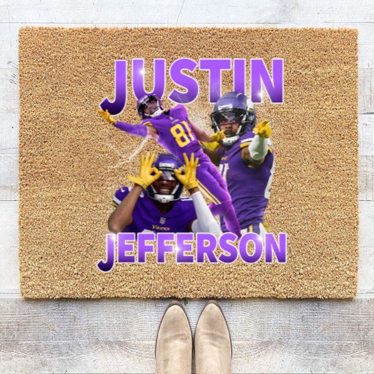 Discover Justin Jefferson Coir Doormats, Justin Jefferson Coir Doormats, Justin Jefferson Merch,Justin Jefferson Coir Doormats