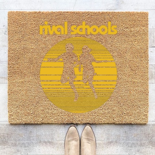 Discover Rival Schools Logo Yellow 17 Coir Doormats