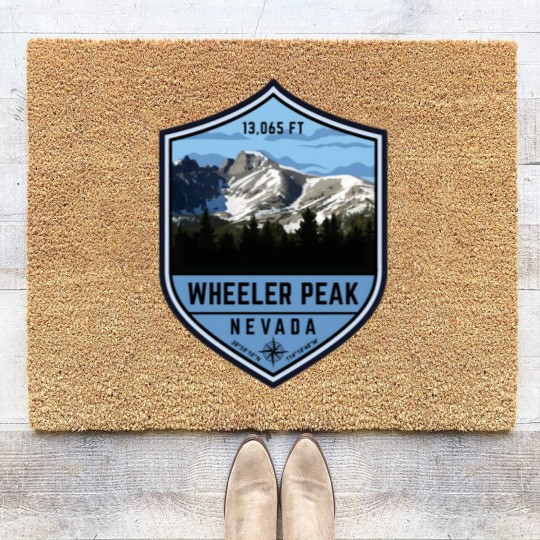 Discover Wheeler Peak In Nevada Coir Doormats