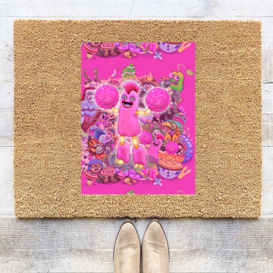 Discover My Singing Monsters characters Pompom Graphic Coir Doormats