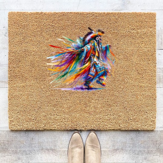 Discover Native American Grass Dancer Coir Doormats